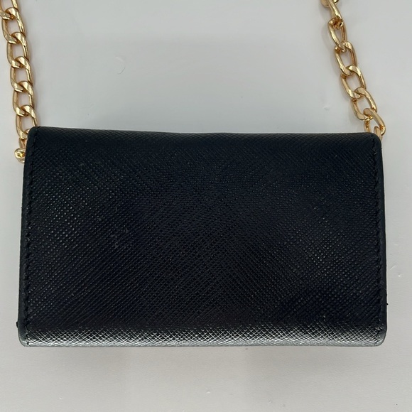 Prada Black Saffiano Bow Ribbon Key Case on Chain - Picture 5 of 12